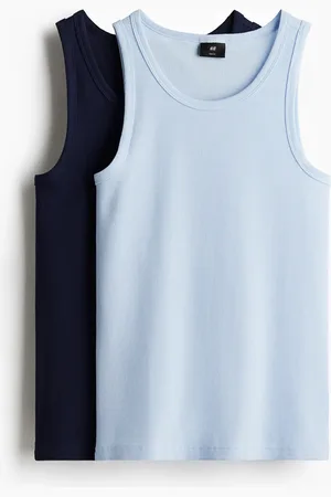 H&M 2-pack Playeras Slim Fit acanaladas