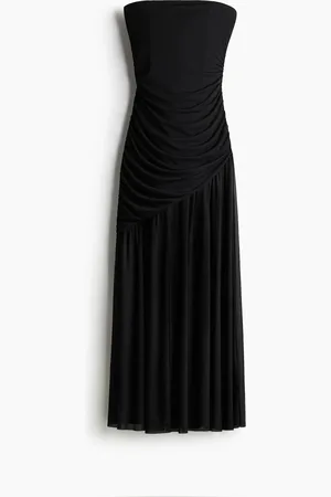 H&M Vestido bandeau drapeado
