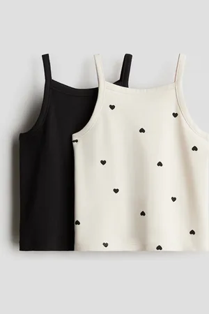 H&M 2-pack Tops de tirantes en algodón