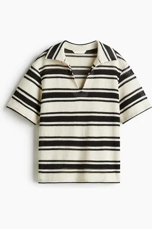 H&M Top tejido con cuello