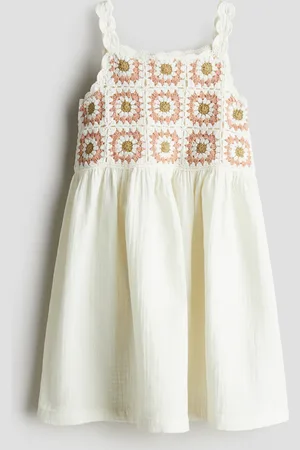 H&M Vestido de algodón apariencia de crochet