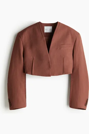 H&M Blazer corto en mezcla de lino