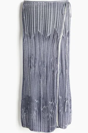 H&M Falda tejida con diseño cruzado