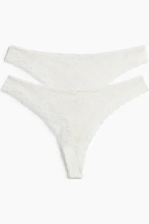 H&M 2-pack Panties Thong de encaje