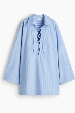 H&M Lace-up shirt dress