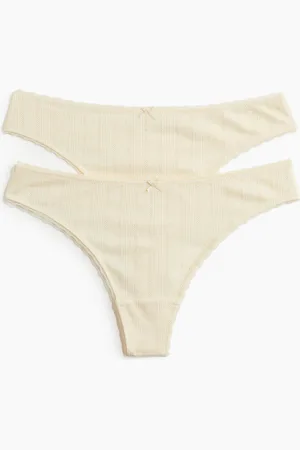 H&M 2-pack Panties thong pointelle