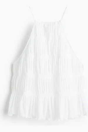 H&M Top de tirantes con punto smock