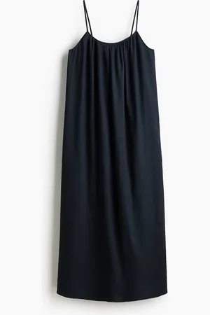 H&M Vestido de tirantes en mezcla de lino