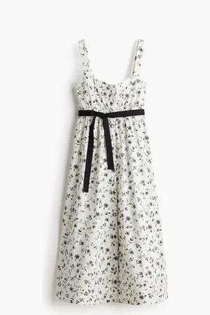 H&M Vestido con cinturón de lazo