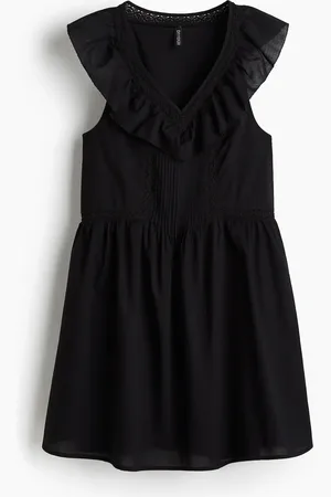 H&M Vestido de algodón con olanes