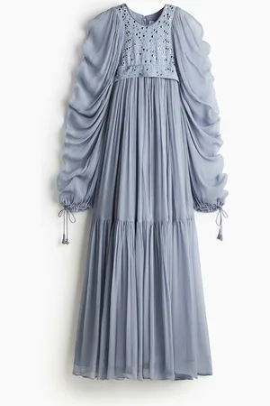 H&M Vestido de chifón con pedrería
