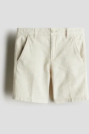 H&M Shorts caquis en mezcla de lino