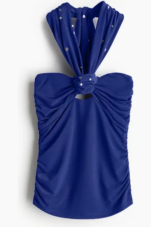 H&M Top halter con pedrería