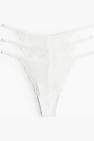 H&M 3-pack Panties thong de encaje