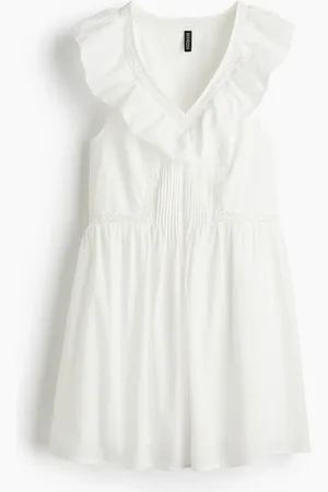 H&M Vestido de algodón con olanes