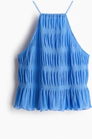 H&M Top de tirantes con punto smock