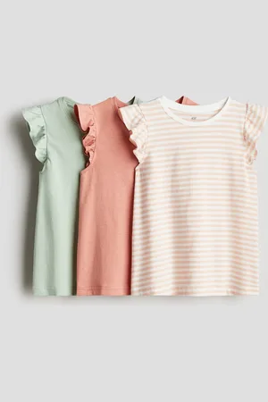 H&M 3-pack de tops mangas mariposa