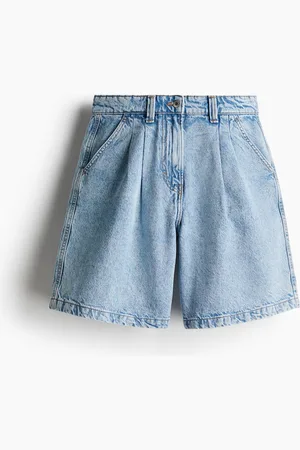 H&M Shorts plisados en denim