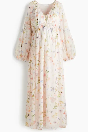 H&M MAMA Vestido maxi con mangas globo