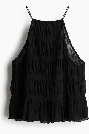 H&M Top de tirantes con punto smock