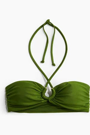 H&M Top de bikini relleno con cuello halter