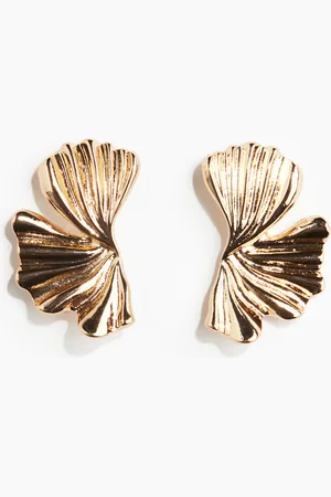 H&M Aretes de aro con diseño de pétalos