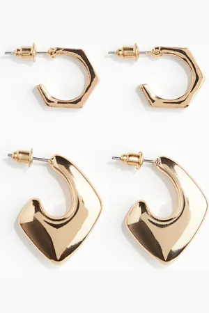 H&M 2 Pares de aretes de aro