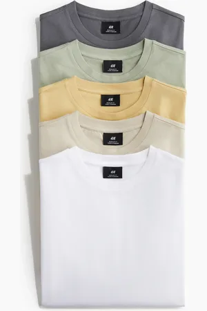 H&M 5-pack Playeras Regular Fit