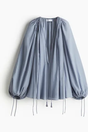H&M Blusa con mangas globo