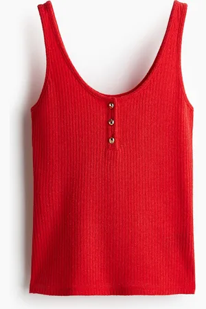H&M Top sin mangas en tejido acanalado