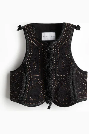 H&M Chaleco de lona con diseño bordado