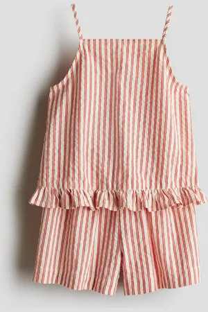 H&M Conjunto de 2 piezas con top y shorts en algodón