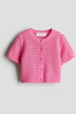 H&M Cárdigan en tejido pointelle