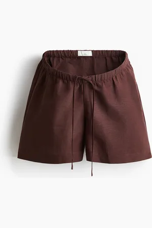 H&M MAMA Shorts Before & After en mezcla de lino