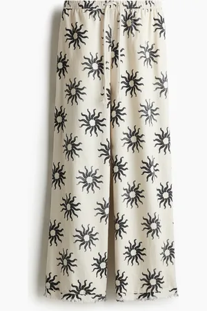 H&M Pantalón en mezcla de lino con cordón de ajuste