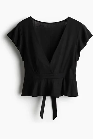 H&M Blusa en mezcla de lino