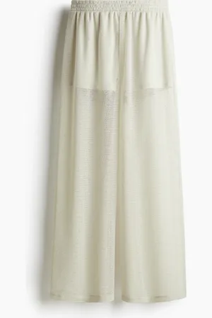 H&M Pantalón ancho en tejido calado
