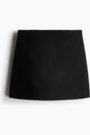 H&M Minifalda short en mezcla de lino