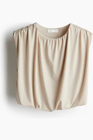 H&M Top drapeado corto
