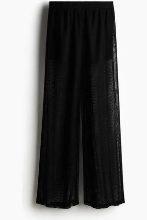 H&M Pantalón ancho en tejido calado