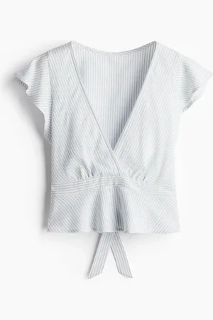 H&M Blusa en mezcla de lino