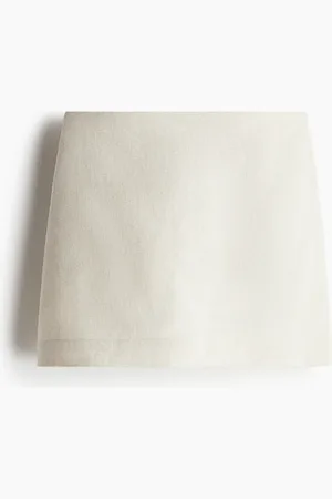 H&M Minifalda short en mezcla de lino