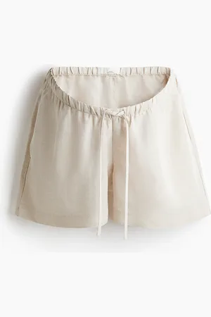 H&M MAMA Shorts Before & After en mezcla de lino