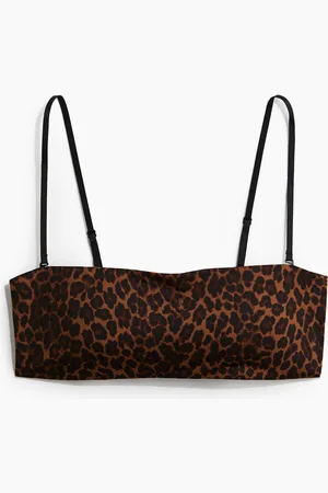 H&M Sostén bandeau en punto con relleno