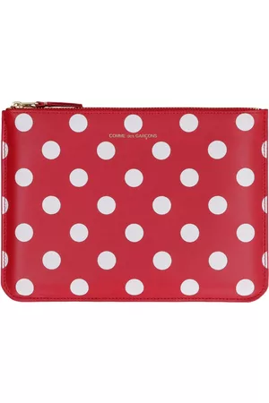 Comme des Garçons Logo Detail Flat Leather Pouch