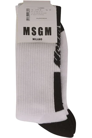 Msgm Knit Logo Socks