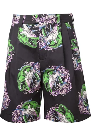 Msgm Graphic-print Straight-leg Shorts