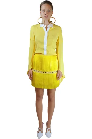 Sara Battaglia Fringed Skirt
