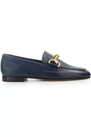 Doucal's Doucals Blue Loafer With Gold Logo