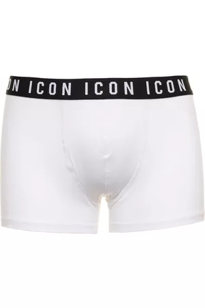 Dsquared2 D-squared2 Mans Stretch Cotton Briefs With Logo